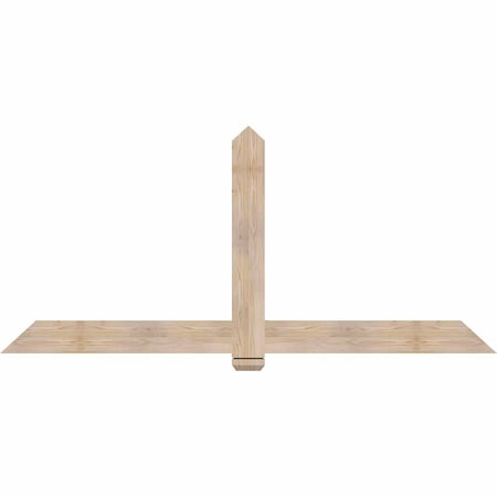 Ekena Millwork Eugene Smooth Timber Gable Bracket, Douglas Fir, 84"W x 38"H x 1 1/2"D x 5 1/2"F, 11/12 Pitch GBW084X38X0206EUG00SDF